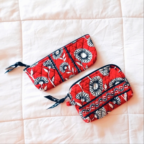 Vera Bradley Handbags - Vera Bradley Red Floral Small Bag Bundle